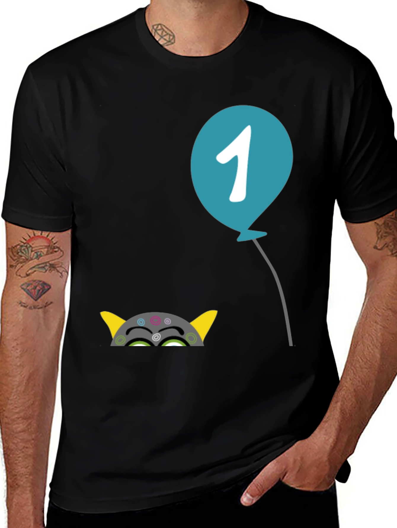 Fun First Birthday Cat Graphic Tee