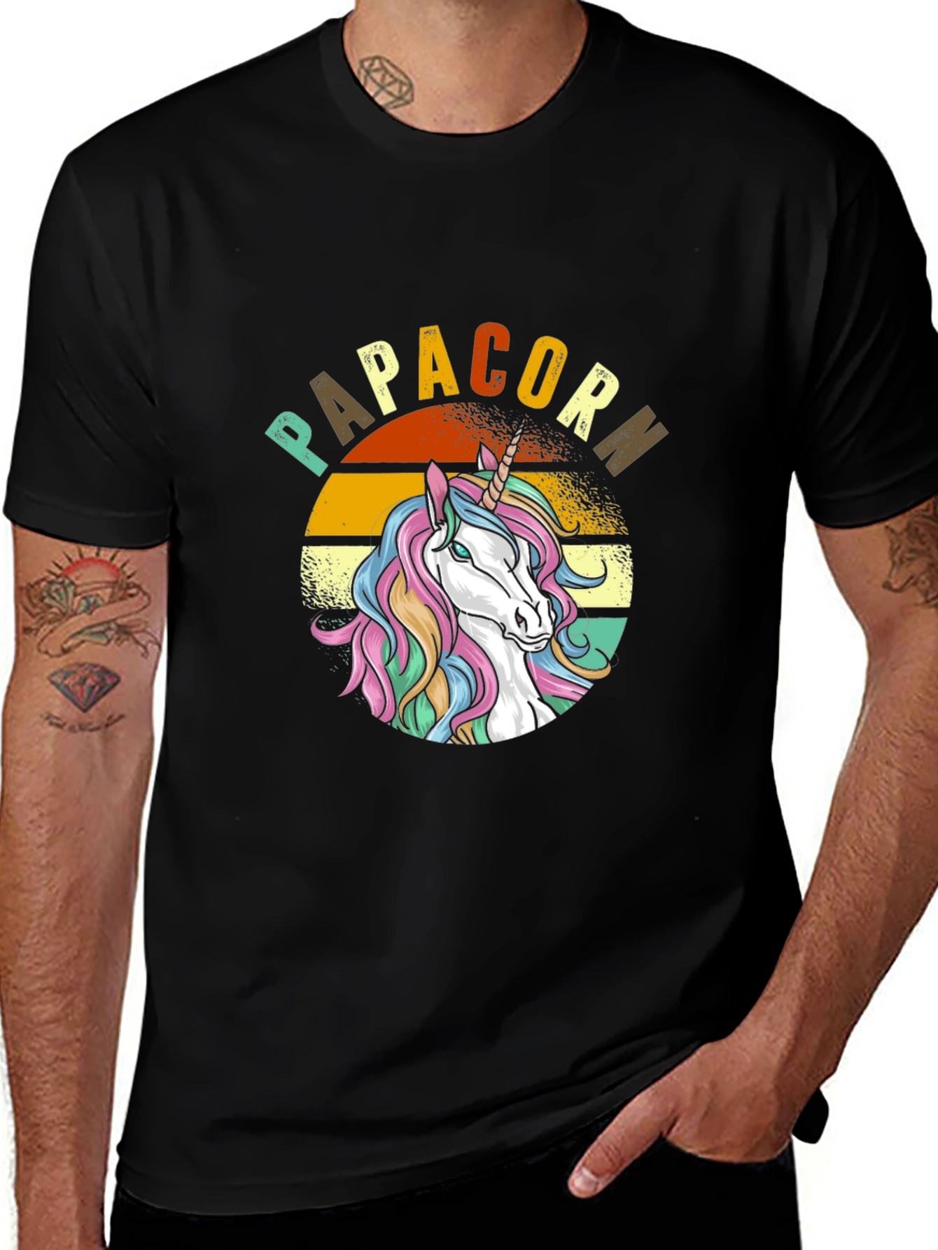 Papacorn Unicorn T-Shirt - Dad Gift
