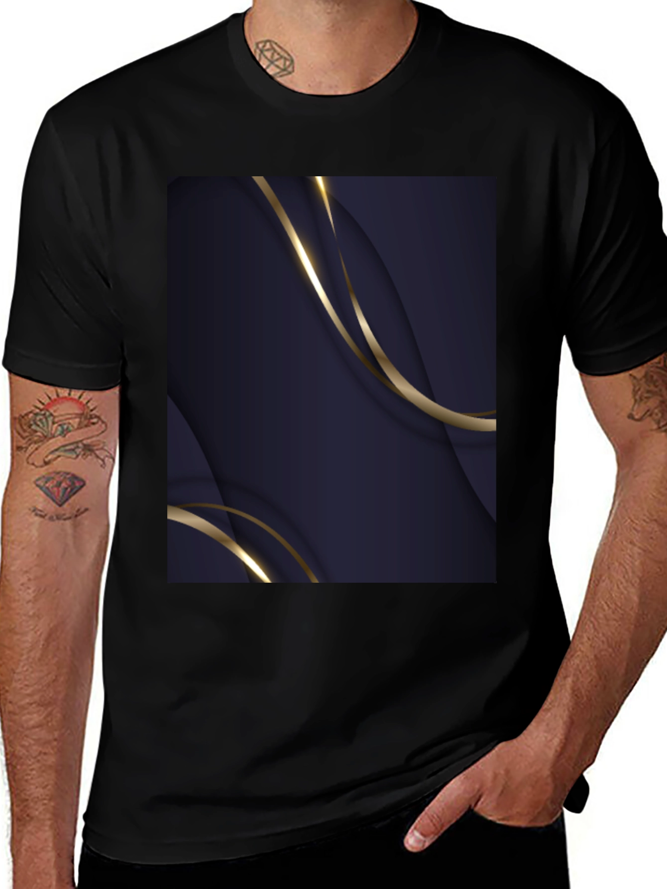 Variant 16 of Abstract Design Black T-Shirt