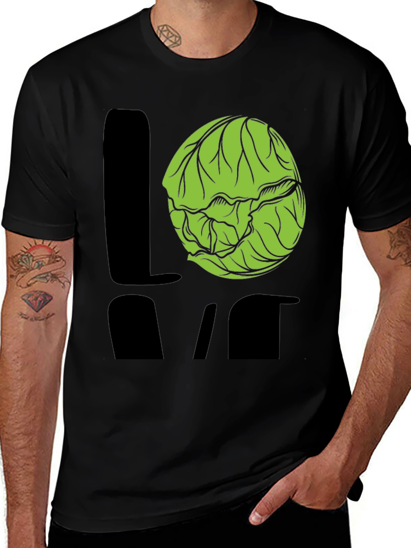 Variant 21 of Love Brussels Sprouts Graphic T-Shirt