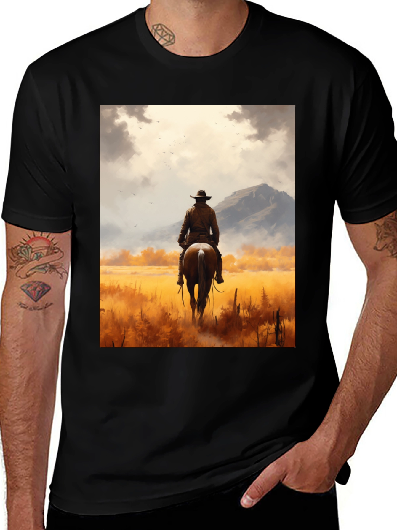 Variant 25 of Cowboy Ride T-Shirt: Western Landscape Tee