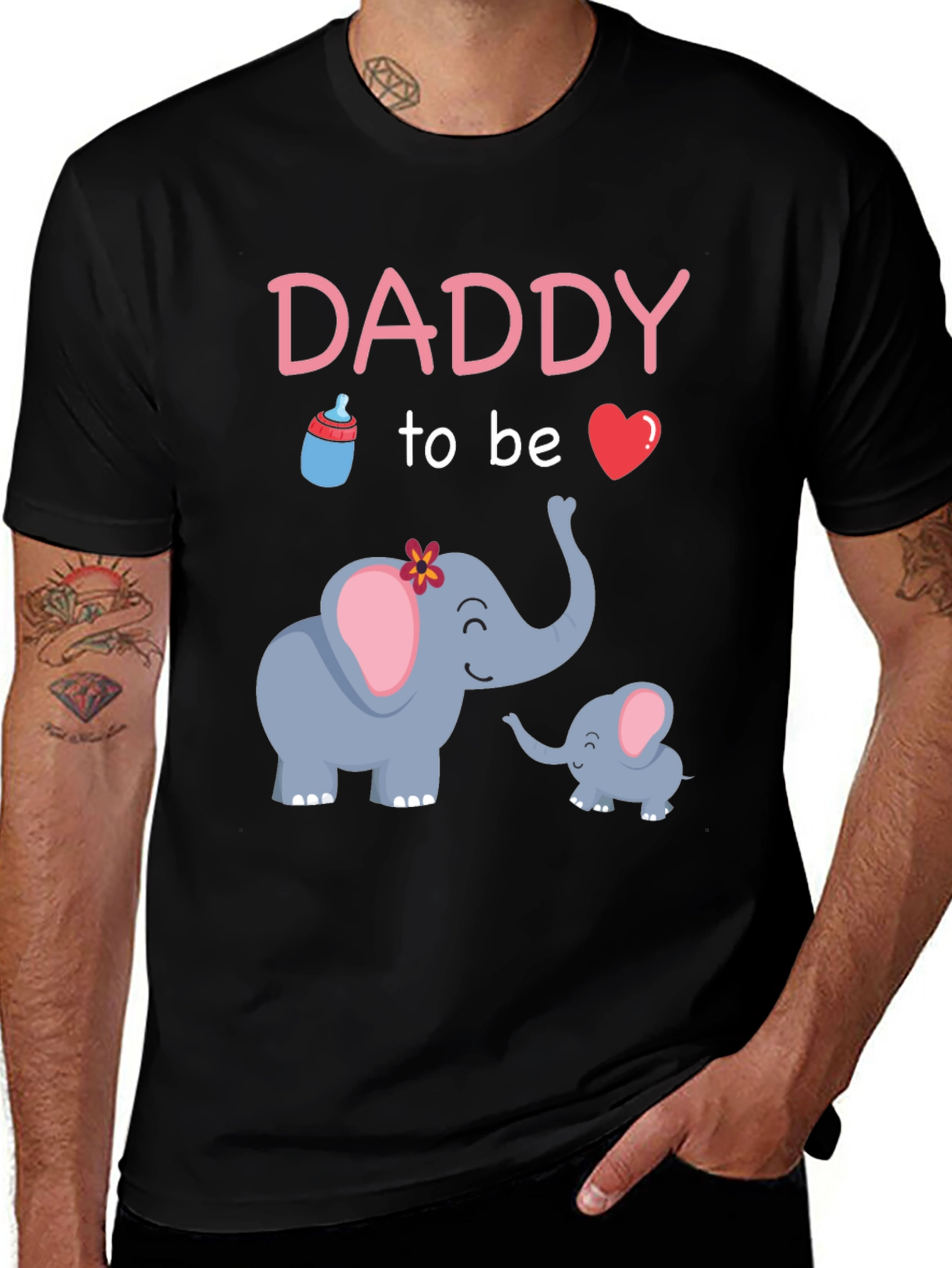 Daddy to be Elephant Graphic Tee