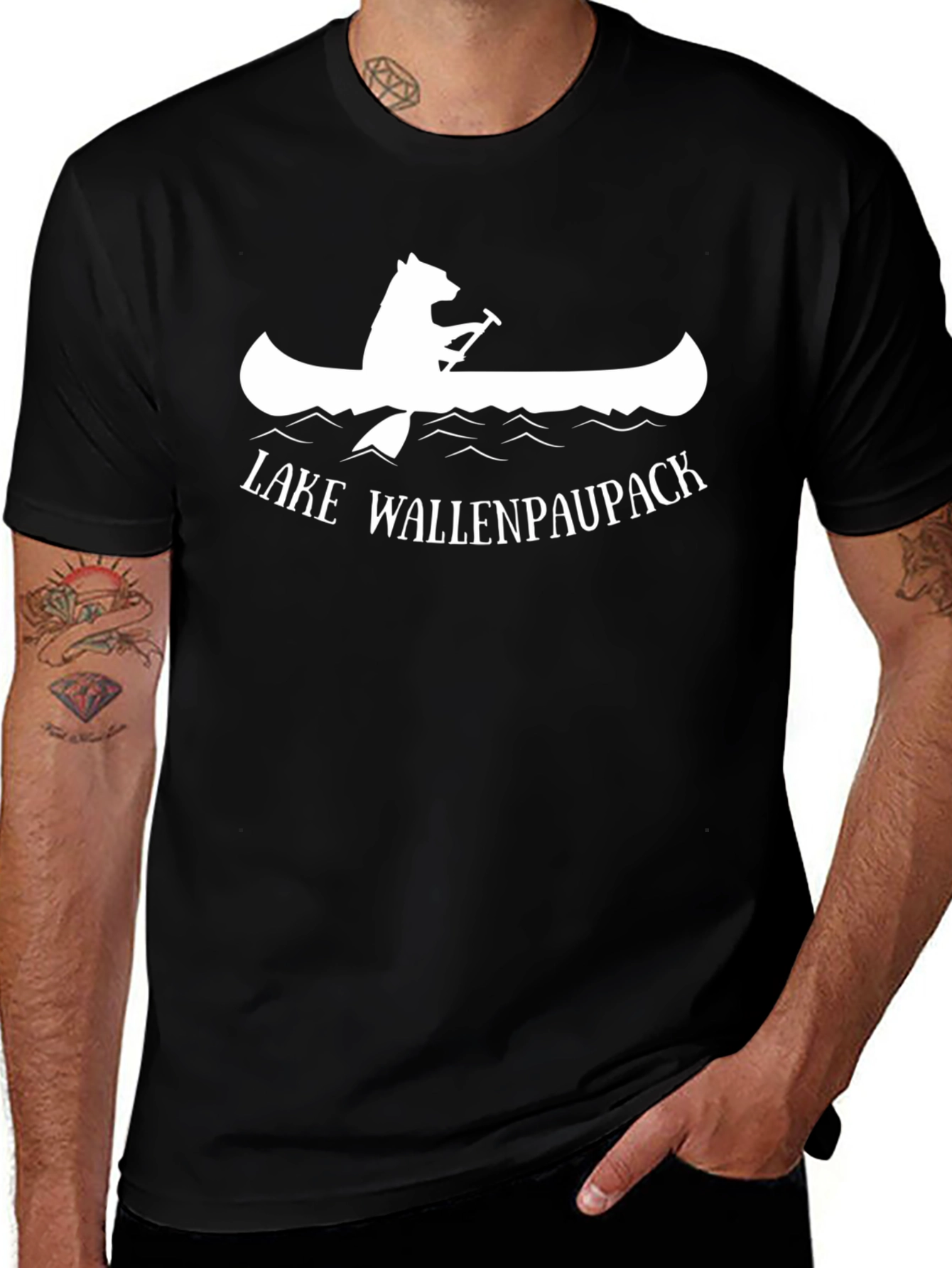 Variant 17 of Lake Wallenpaupack Canoe Bear T-Shirt