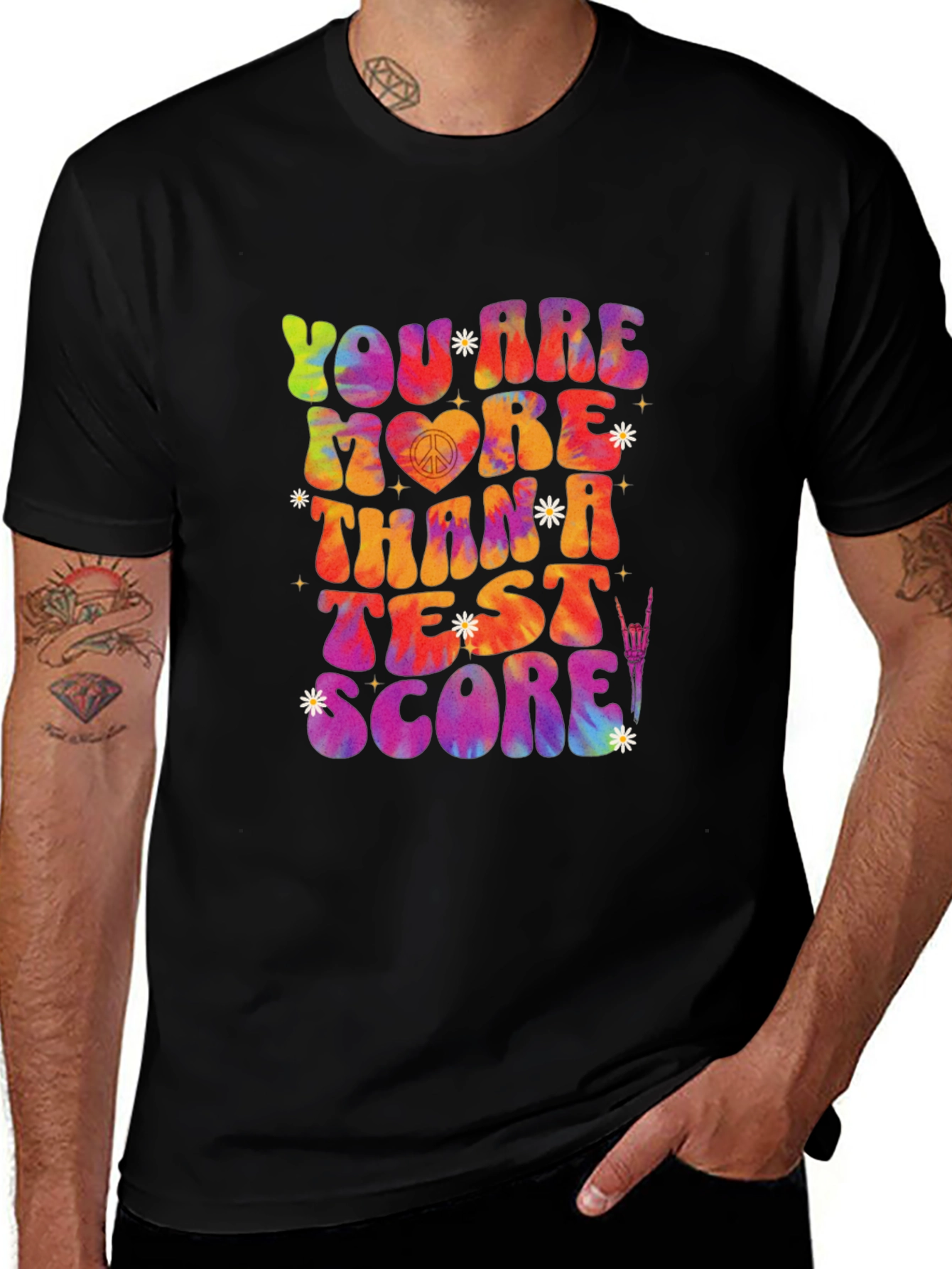 Variant 29 of You Are More Than A Test Score Tie-Dye Graphic T-Shirt