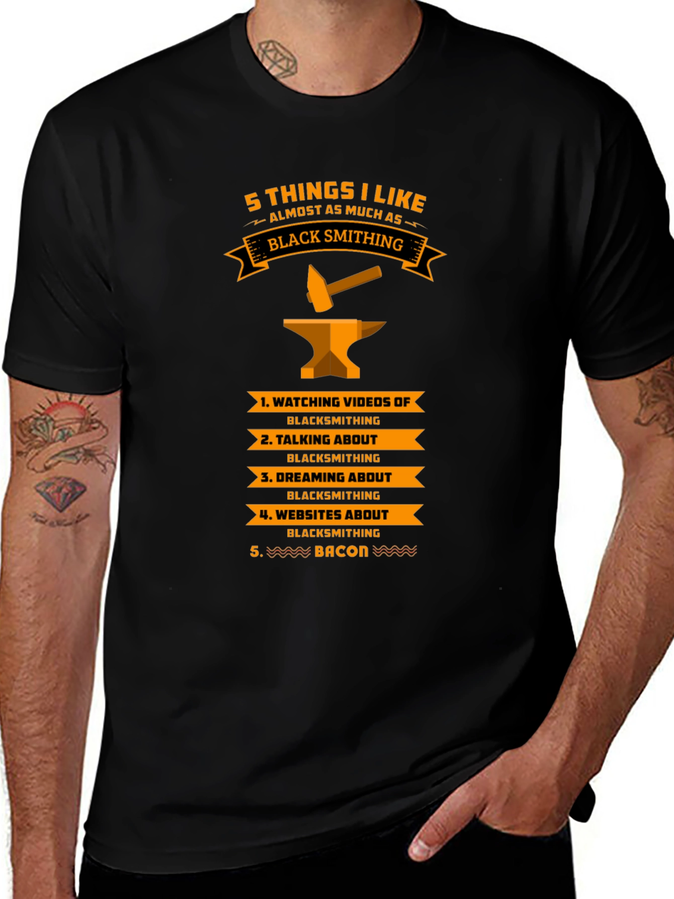 Variant 2 of Blacksmithing Fan T-Shirt - 5 Things I Like