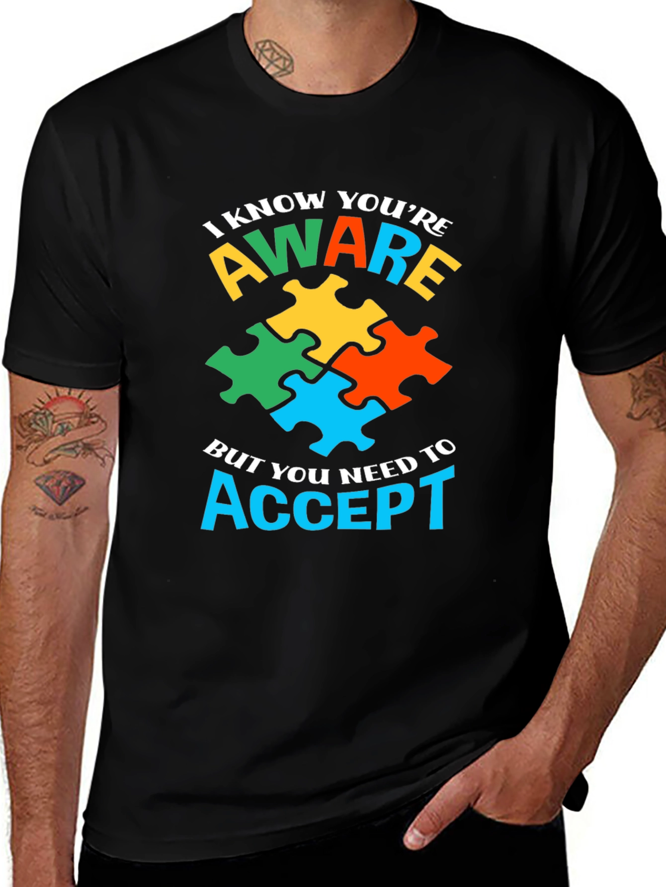 Variant 14 of Autism Awareness Puzzle T-Shirt
