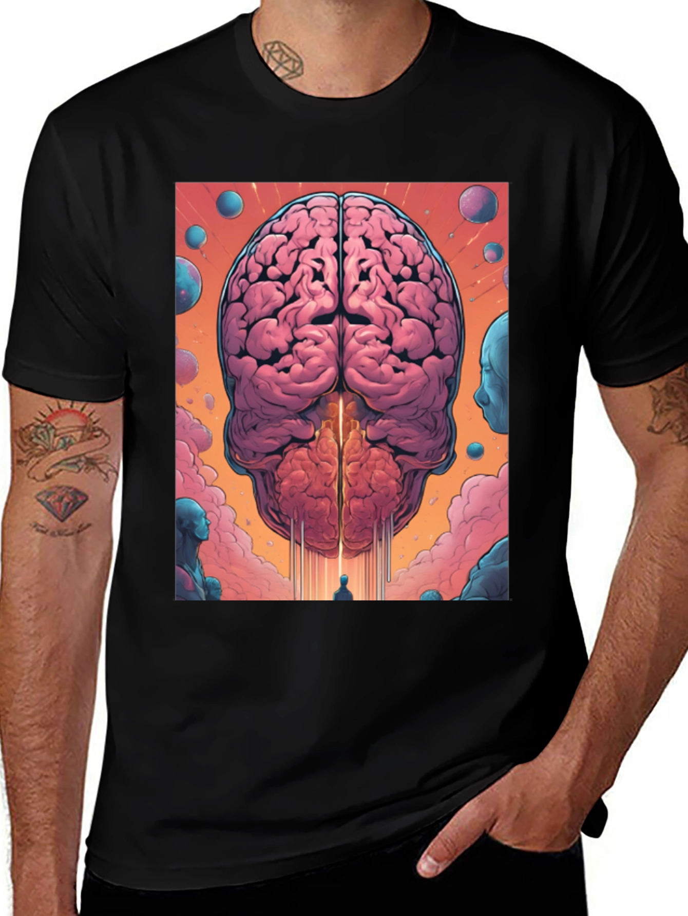 Variant 22 of Brain Power T-Shirt - Artistic Design