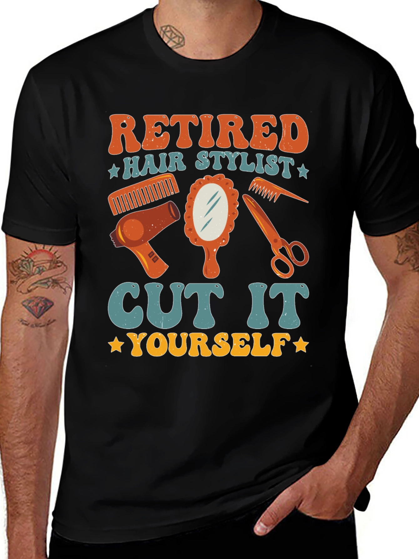 Variant 6 of Retired Hair Stylist Graphic T-Shirt