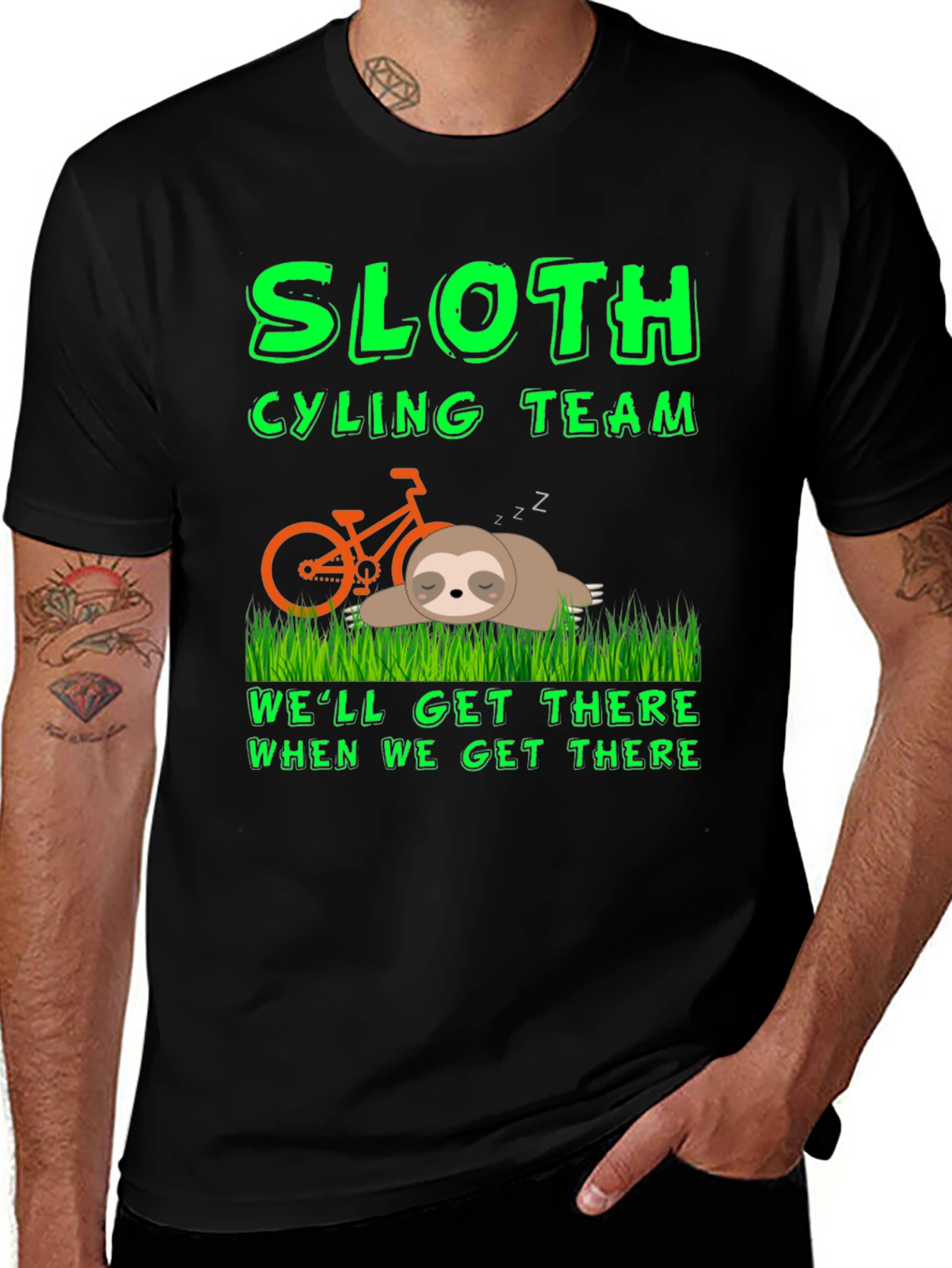 Variant 30 of Sloth Cycling Team Graphic T-Shirt