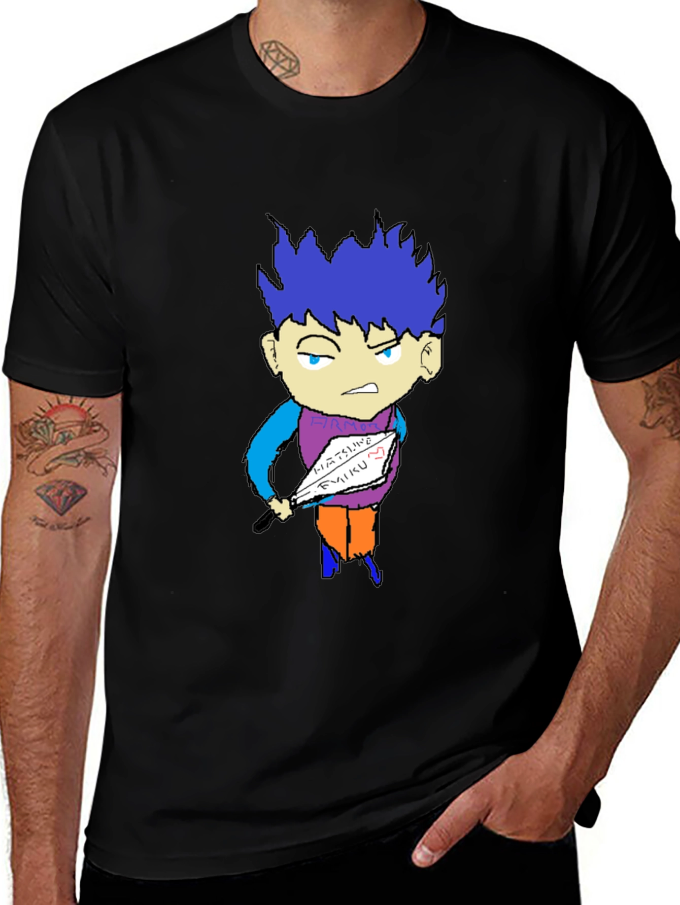 Variant 27 of Unique Graphic Tee - Anime Style Cartoon Print