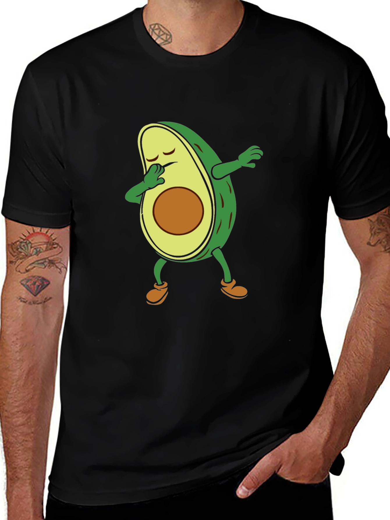 Variant 13 of Avocado Dabbing T-Shirt - Trendy & Fun!