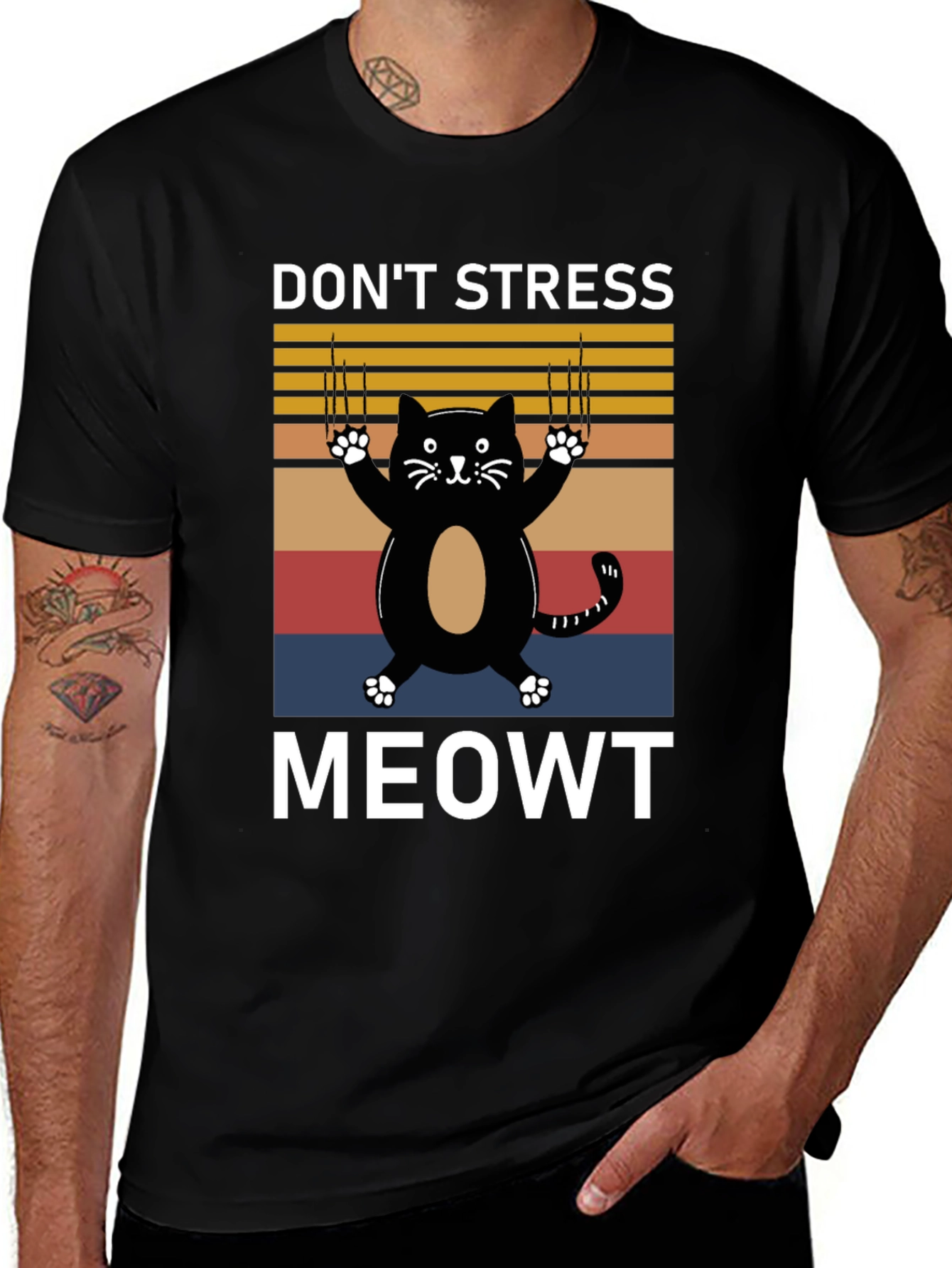 Variant 4 of Don't Stress Meowt Funny Cat T-Shirt