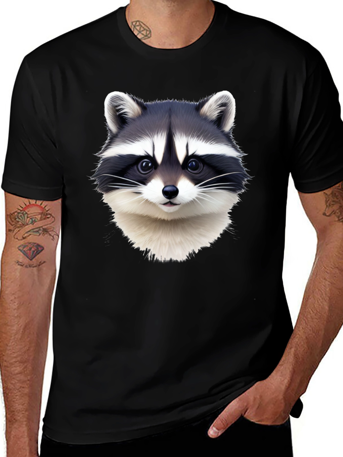 Variant 29 of Raccoon Graphic T-Shirt - Cool Animal Tee