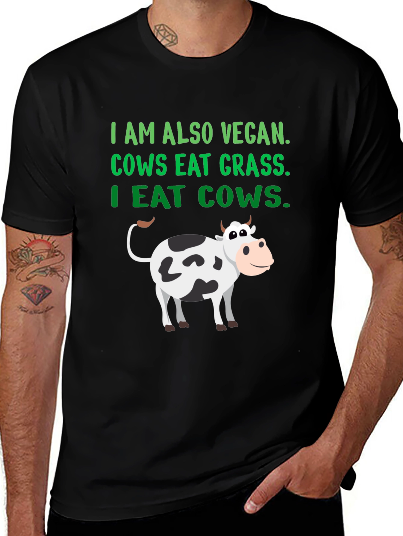 Variant 3 of Vegan I Eat Cows Funny T-Shirt