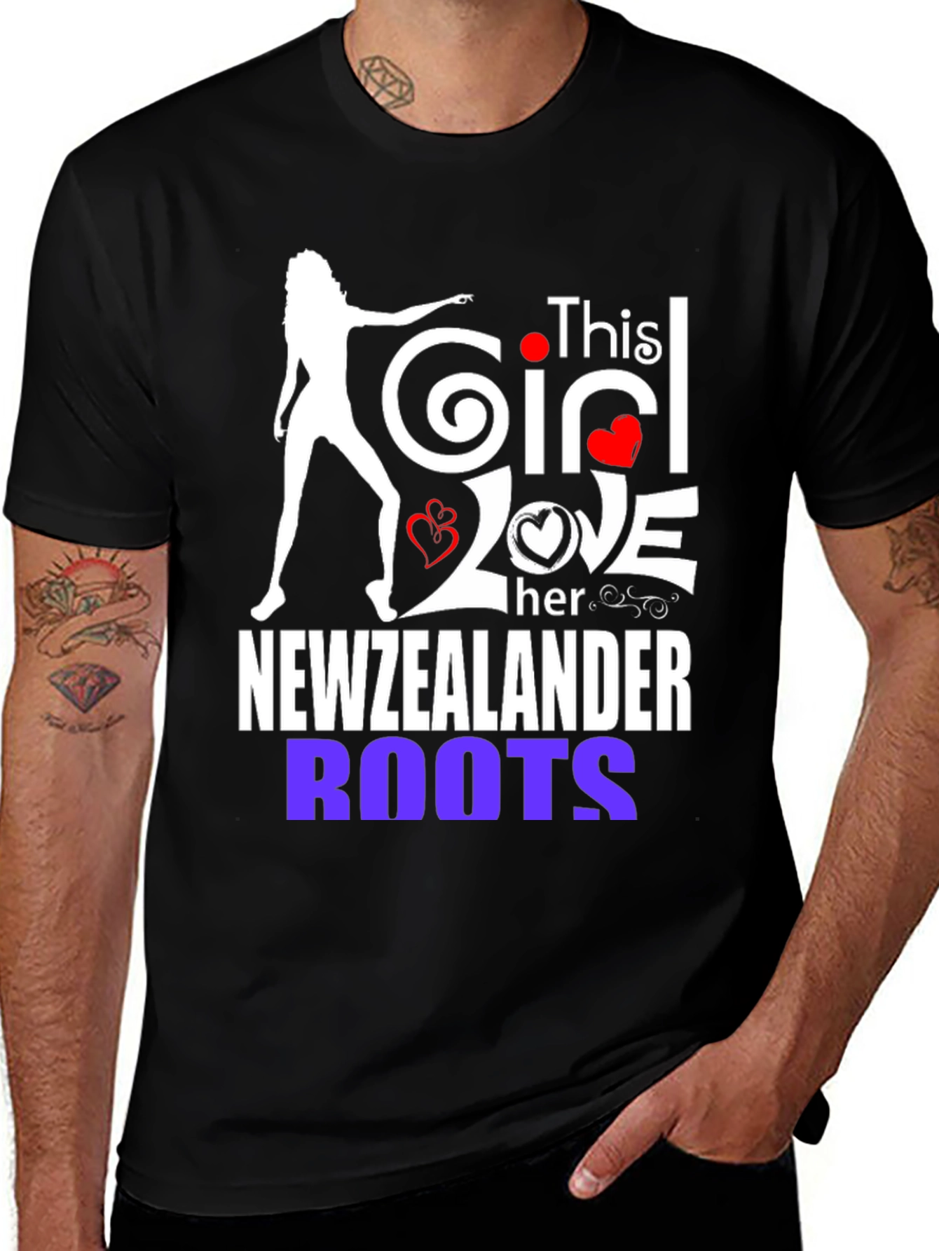 Variant 28 of New Zealander Roots T-Shirt, Novelty Graphic Tee