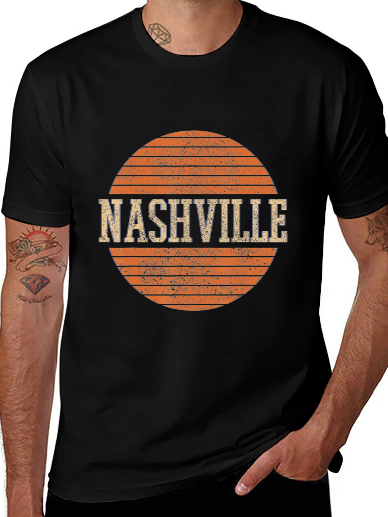 Variant 18 of Nashville Graphic T-Shirt - Retro Style Tee