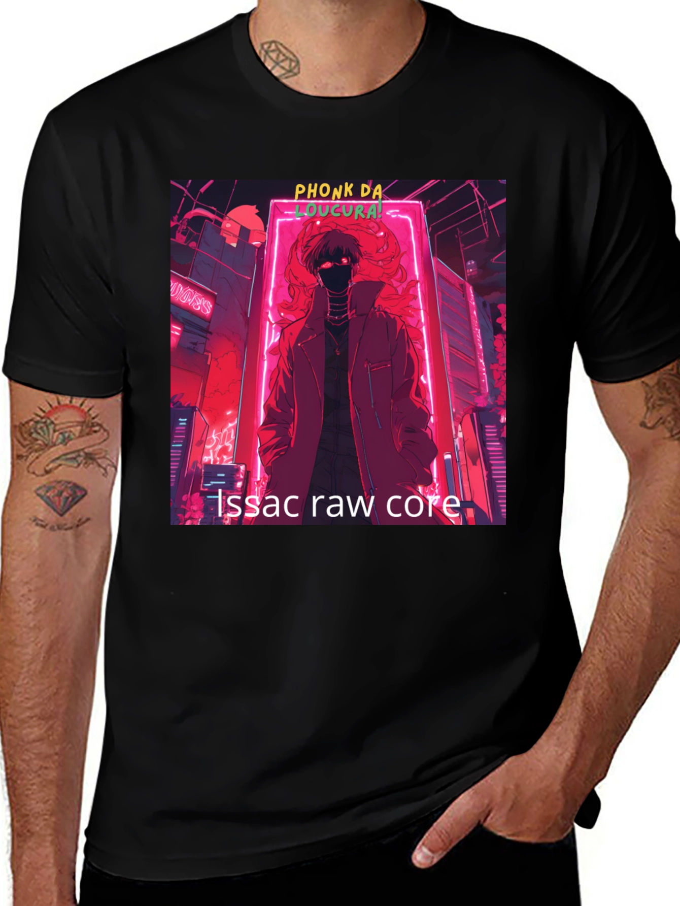 Variant 20 of Cyberpunk Anime T-Shirt: Issac Raw Core