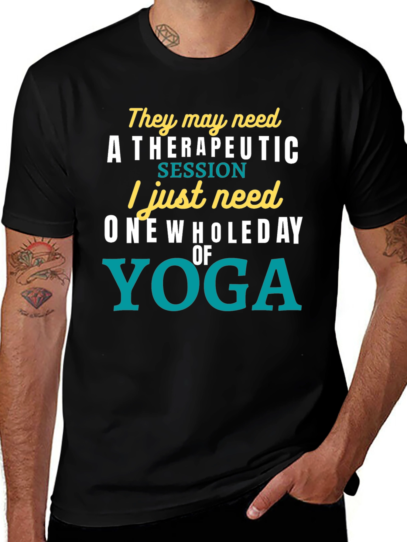 Variant 6 of Yoga Lover's T-Shirt: One Whole Day of Relaxation