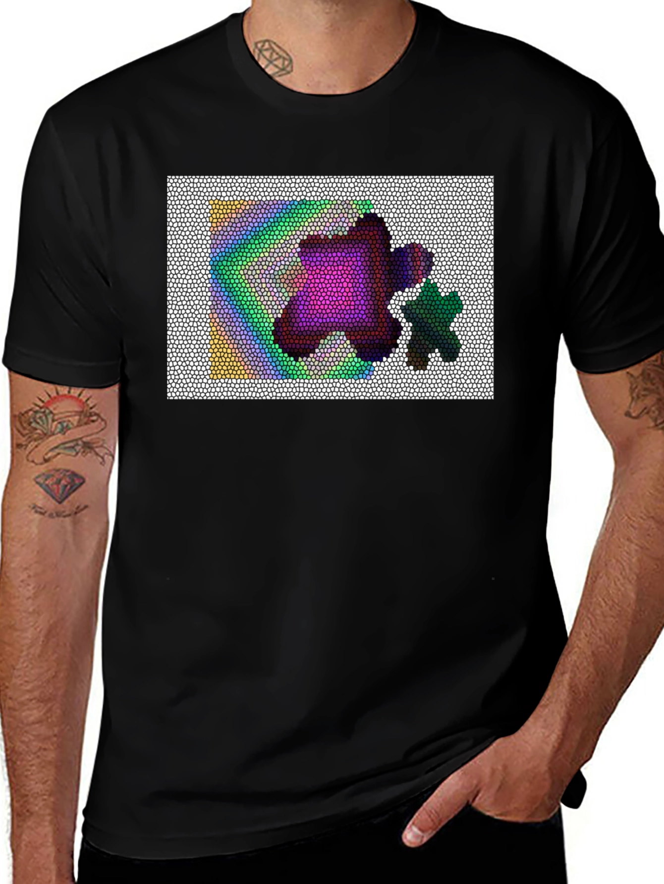 Variant 27 of Abstract Mosaic Graphic T-Shirt
