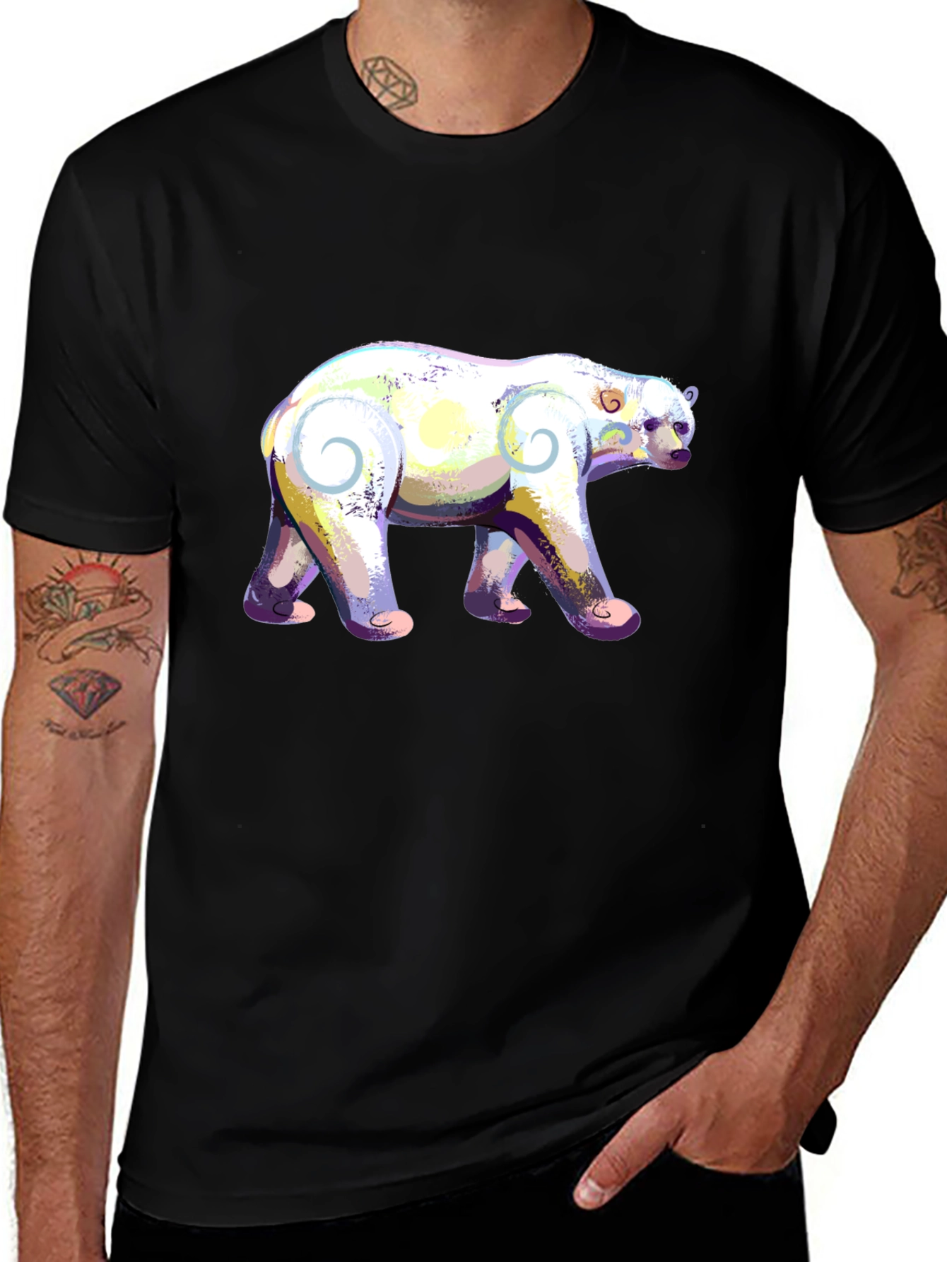 Variant 3 of Artistic Polar Bear Graphic T-Shirt