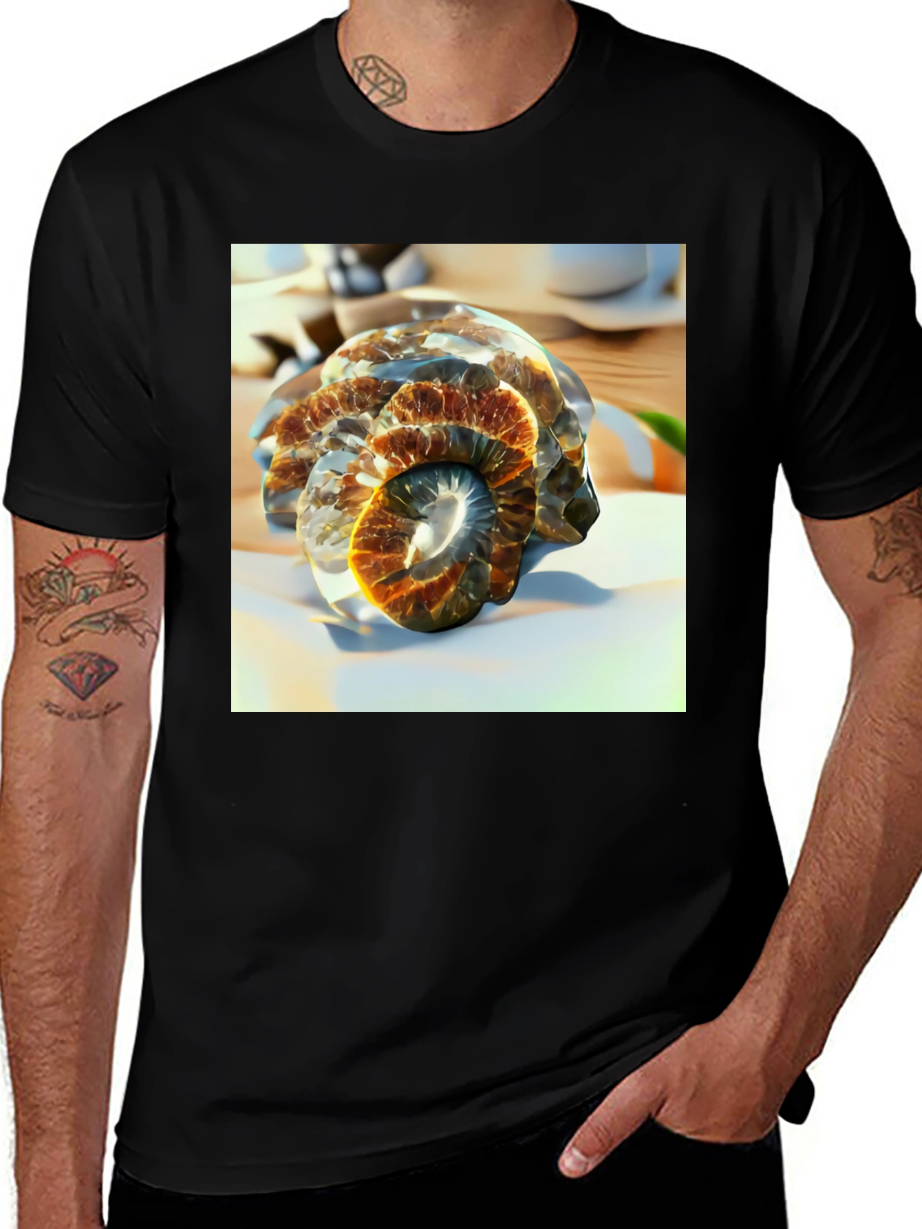 Spiral Fossil Graphic Tee - Unique Design, Soft Cotton