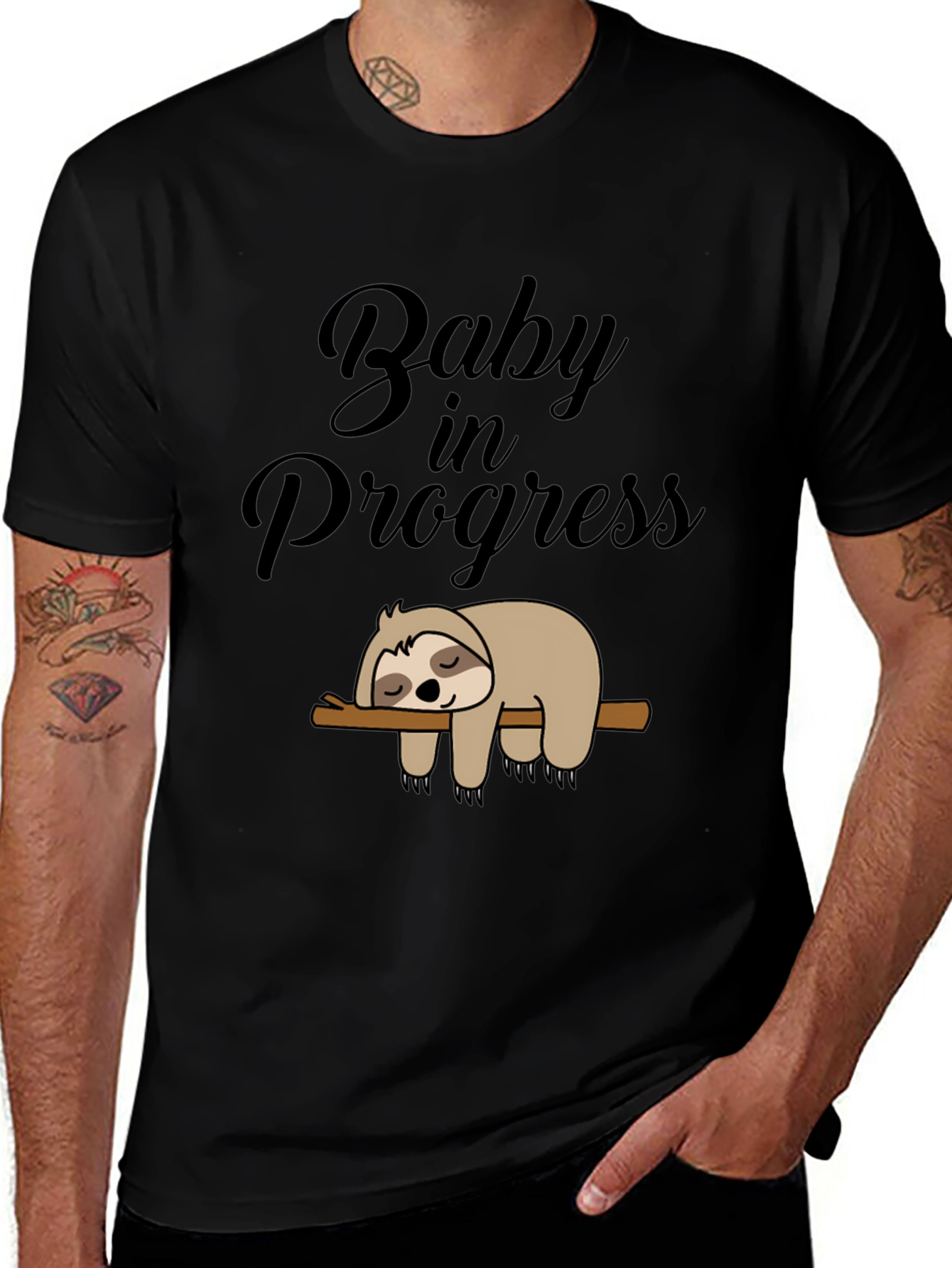 Variant 6 of Baby in Progress Sloth Tee