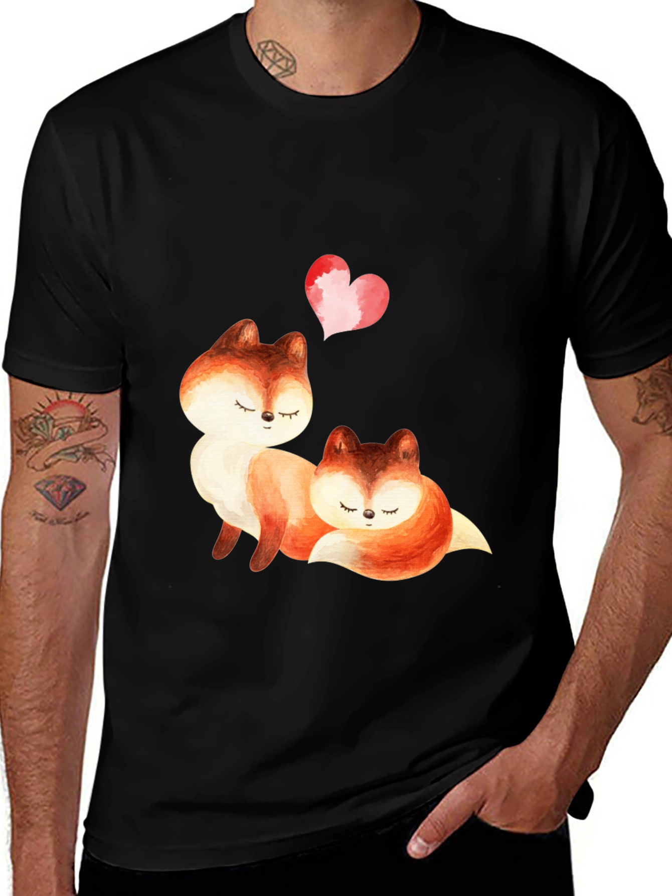 Fox Love T-Shirt - Cute Animal Graphic Tee