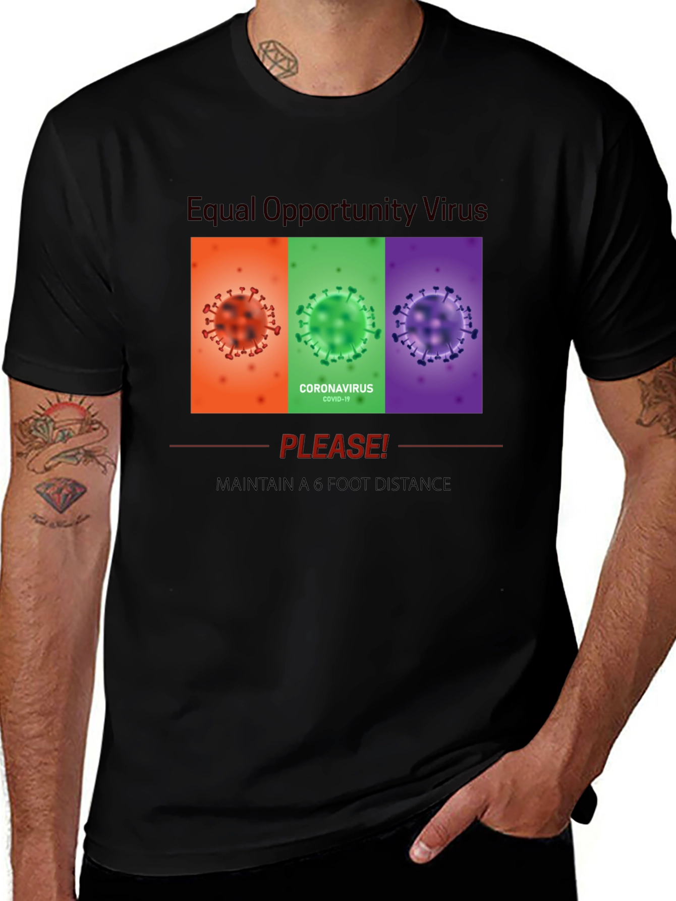 Variant 8 of Equal Opportunity Virus Graphic Tee