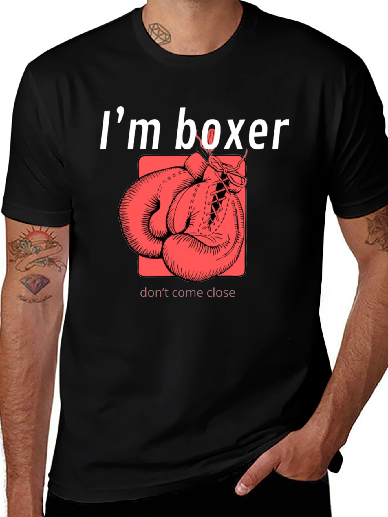 Variant 8 of I'm Boxer T-Shirt: Graphic Boxing Gloves Tee