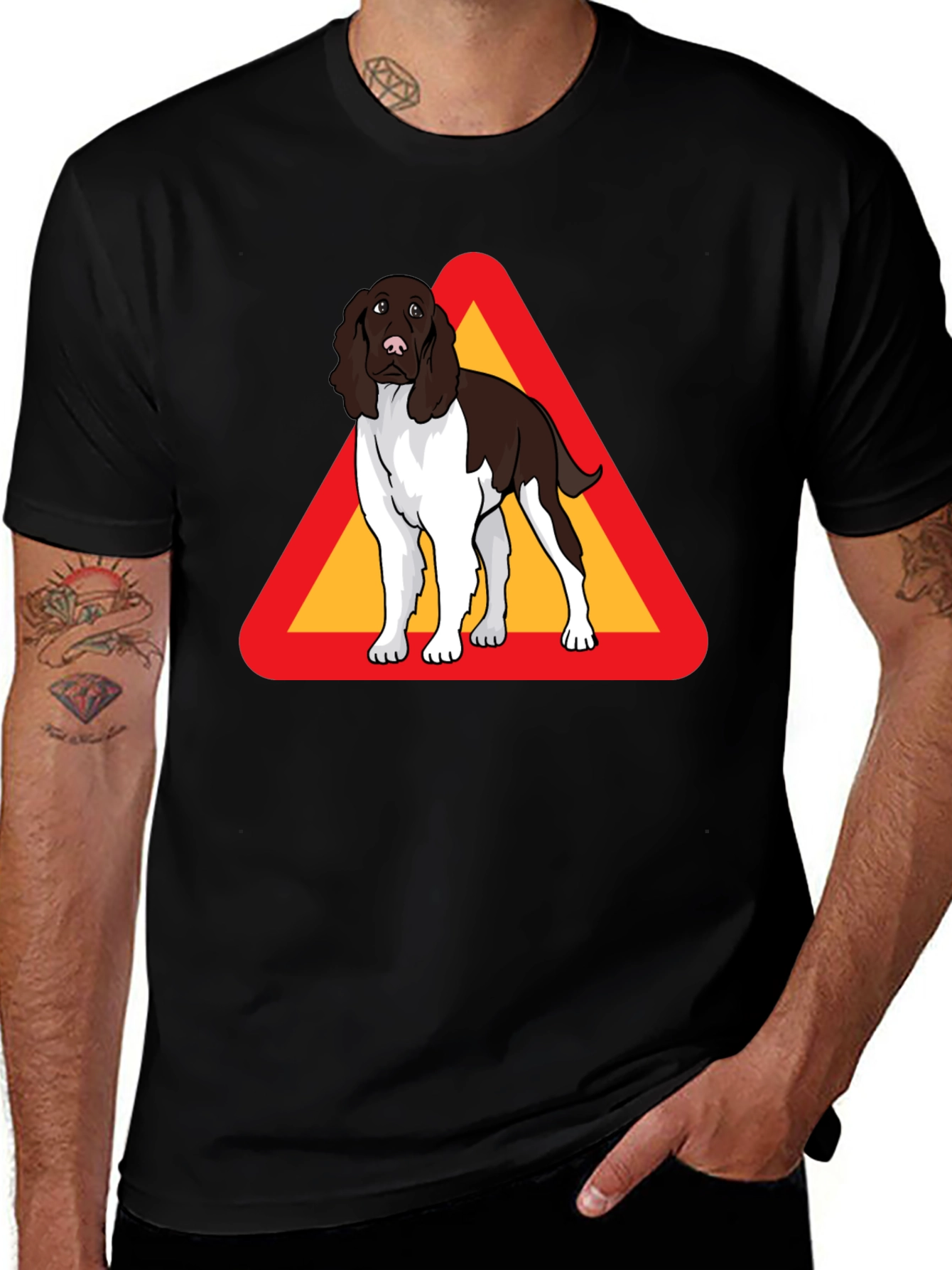 Variant 26 of Dog Warning Sign T-Shirt