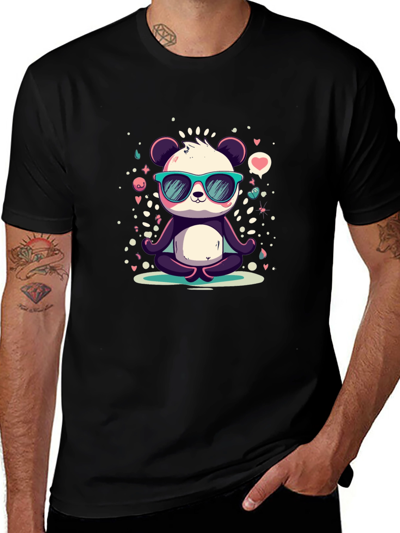 Variant 13 of Cool Panda Meditating T-Shirt
