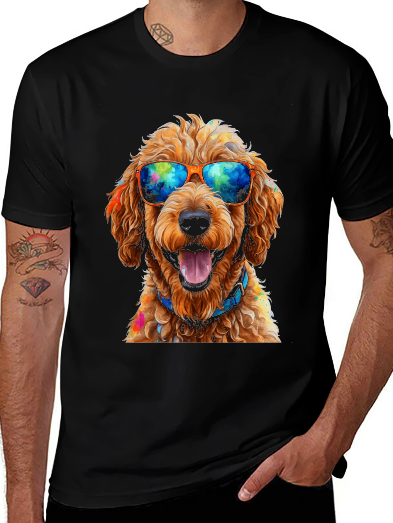 Variant 19 of Cool Doodle Dog Tee - Sunglasses