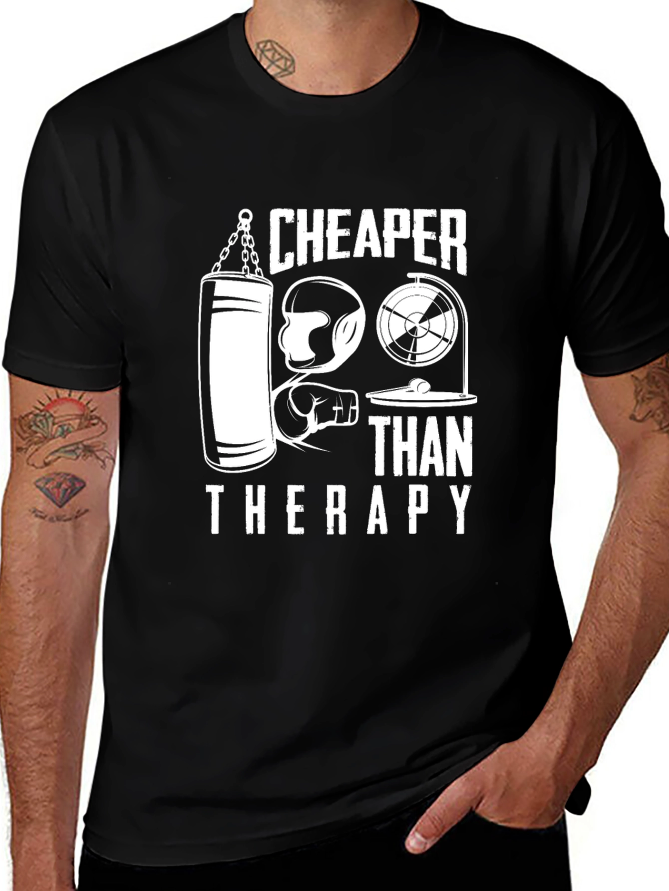 Variant 16 of Cheaper Than Therapy Boxing T-Shirt