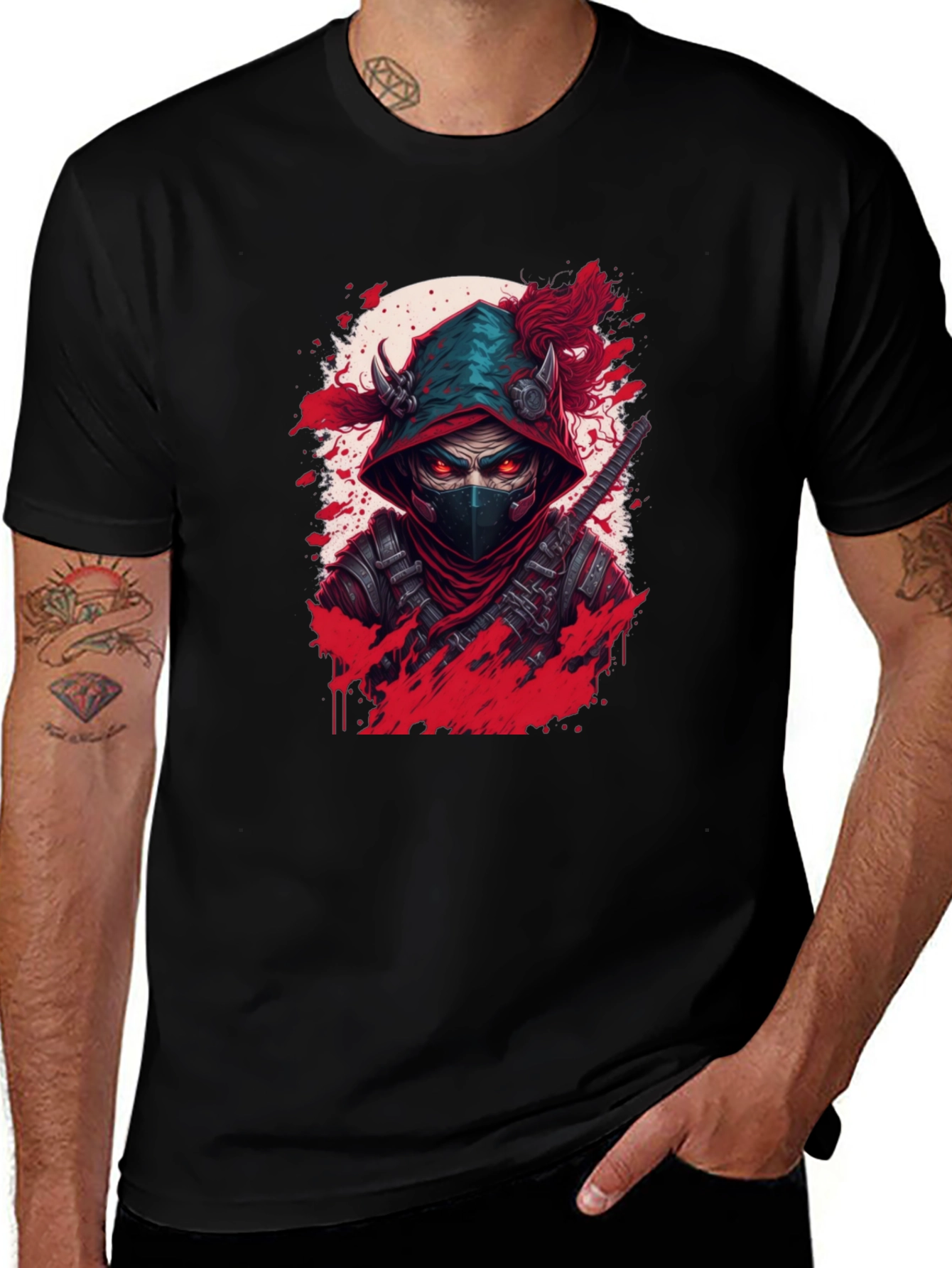 Variant 4 of Ninja Warrior Graphic Tee - Stealth Style