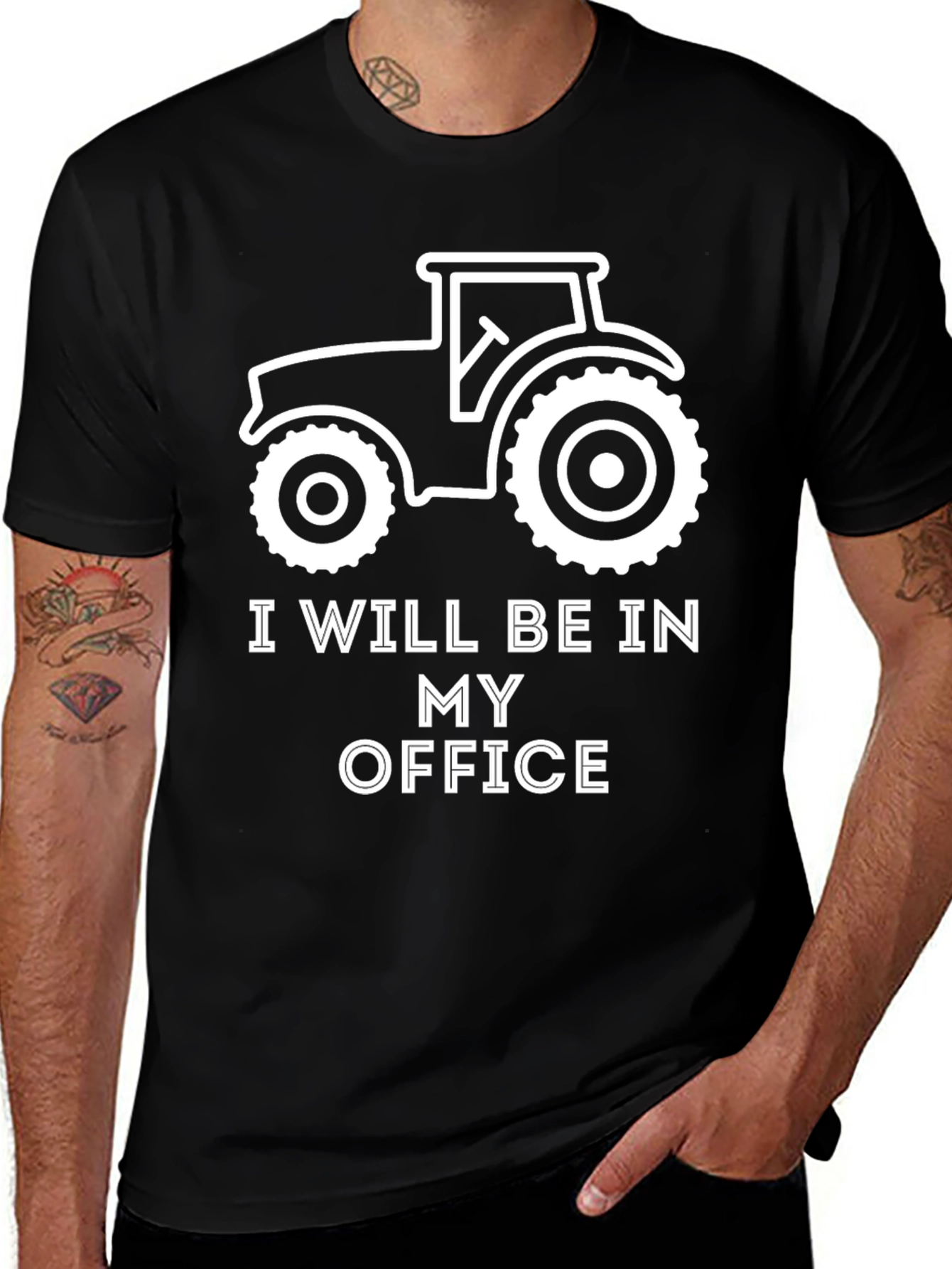 Variant 24 of I Will Be In My Office Tractor T-Shirt