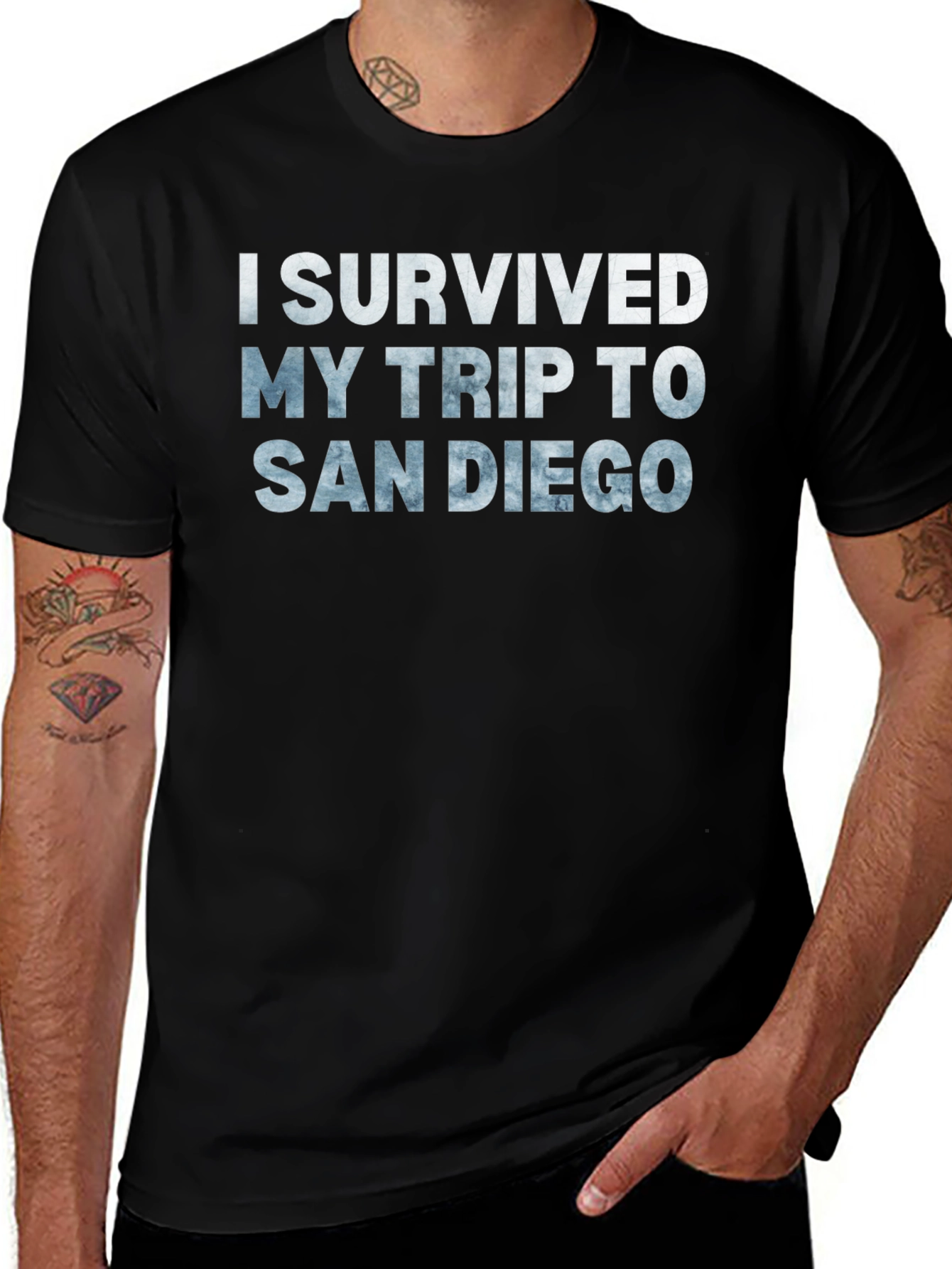 Variant 21 of I Survived My Trip to San Diego Black T-Shirt
