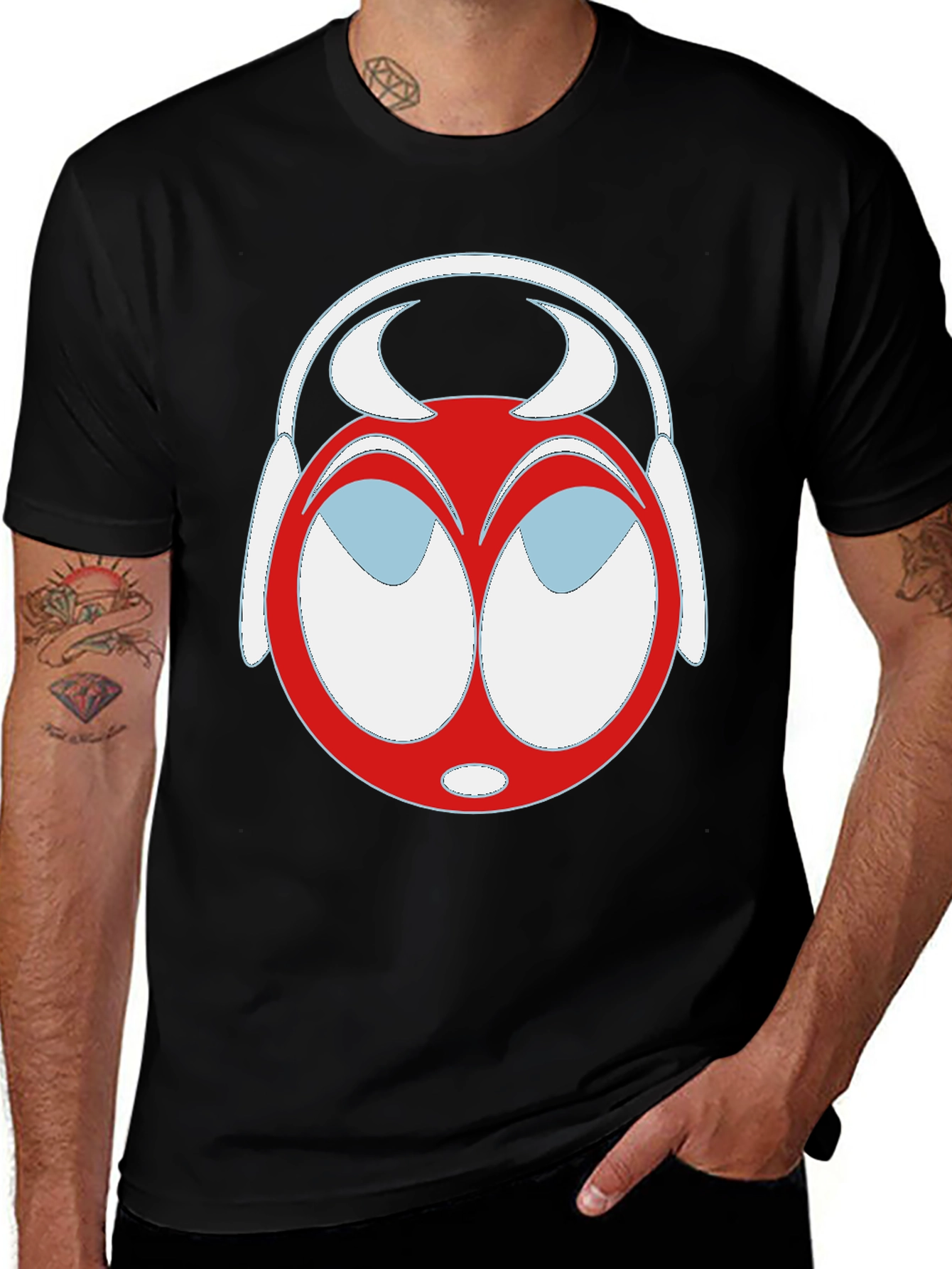 Variant 27 of Cartoon Headphone T-Shirt - Unique Graphic Tee