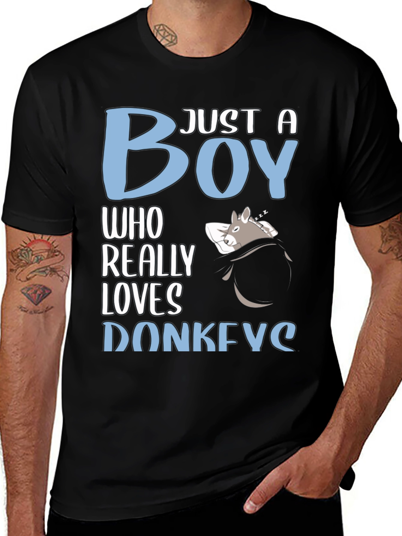 Variant 4 of Just a Boy Who Really Loves Donkeys T-Shirt