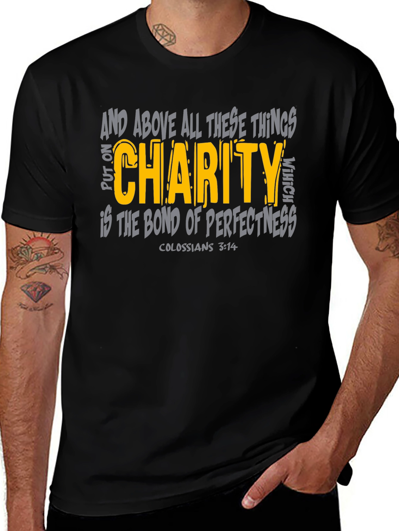Charity Bond of Perfection Tee - Colossians 3:14 Christian Shirt