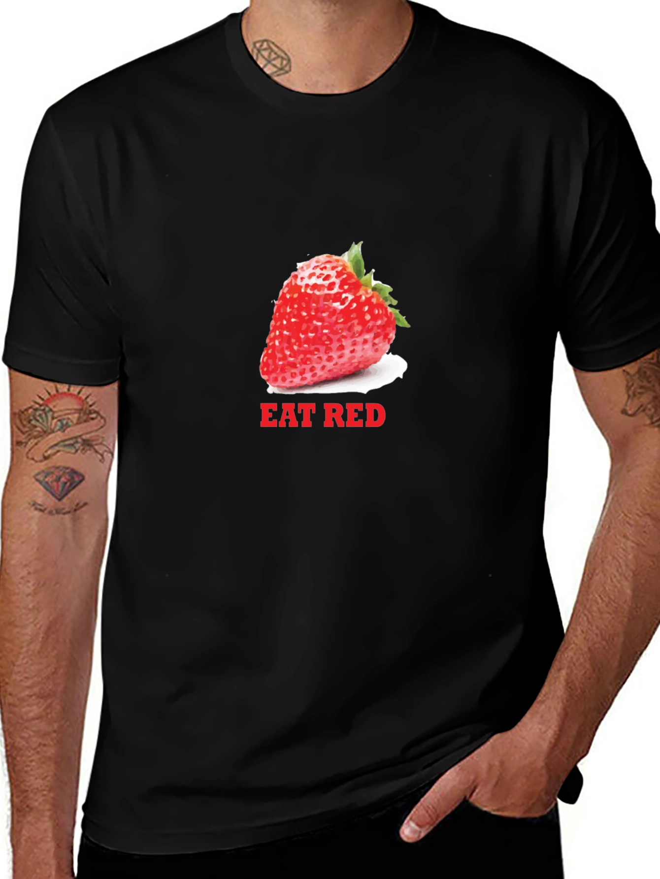 Variant 14 of Eat Red Strawberry Graphic Tee