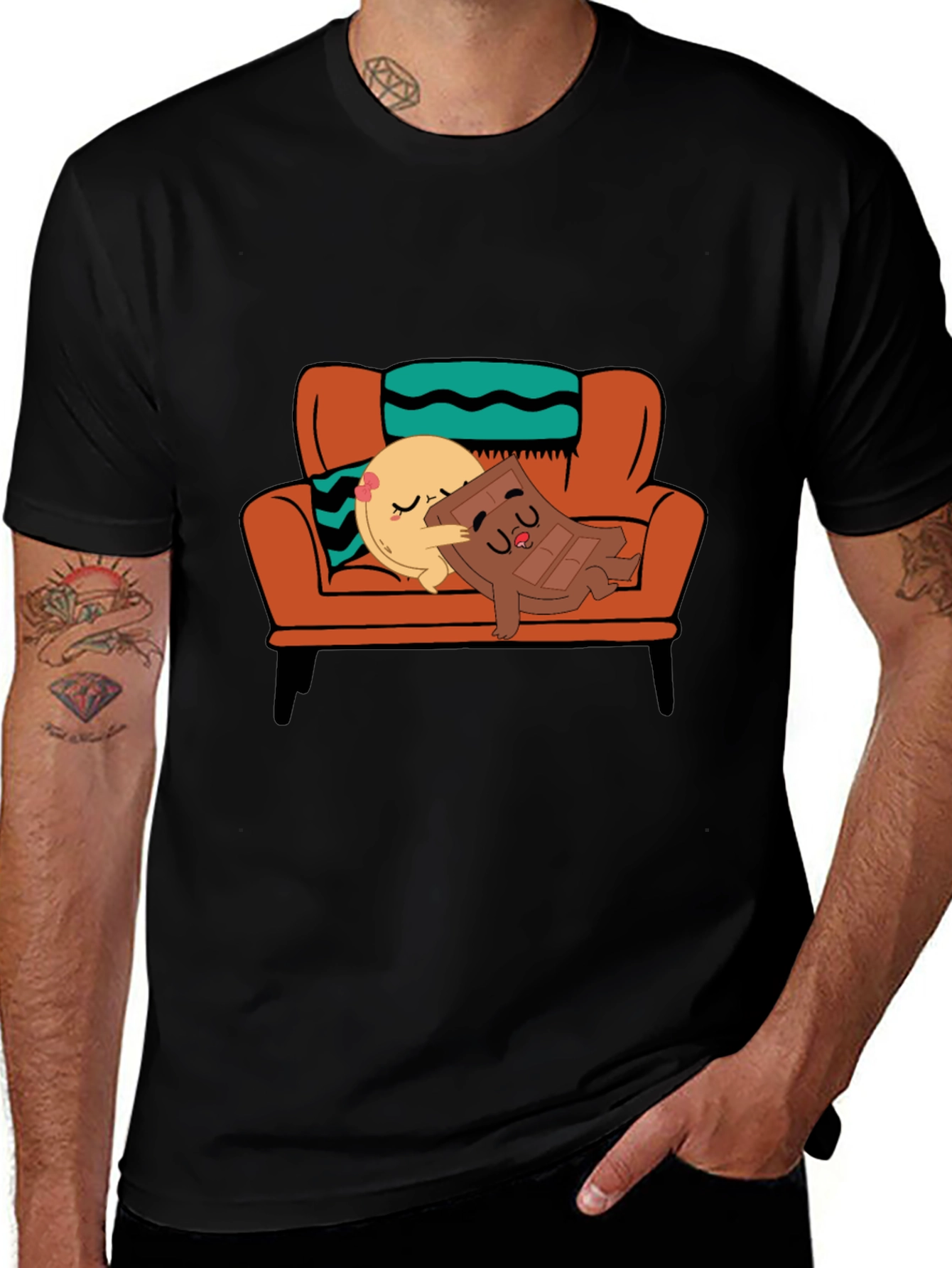 Variant 18 of Cute Cartoon Foodie Relaxation T-Shirt