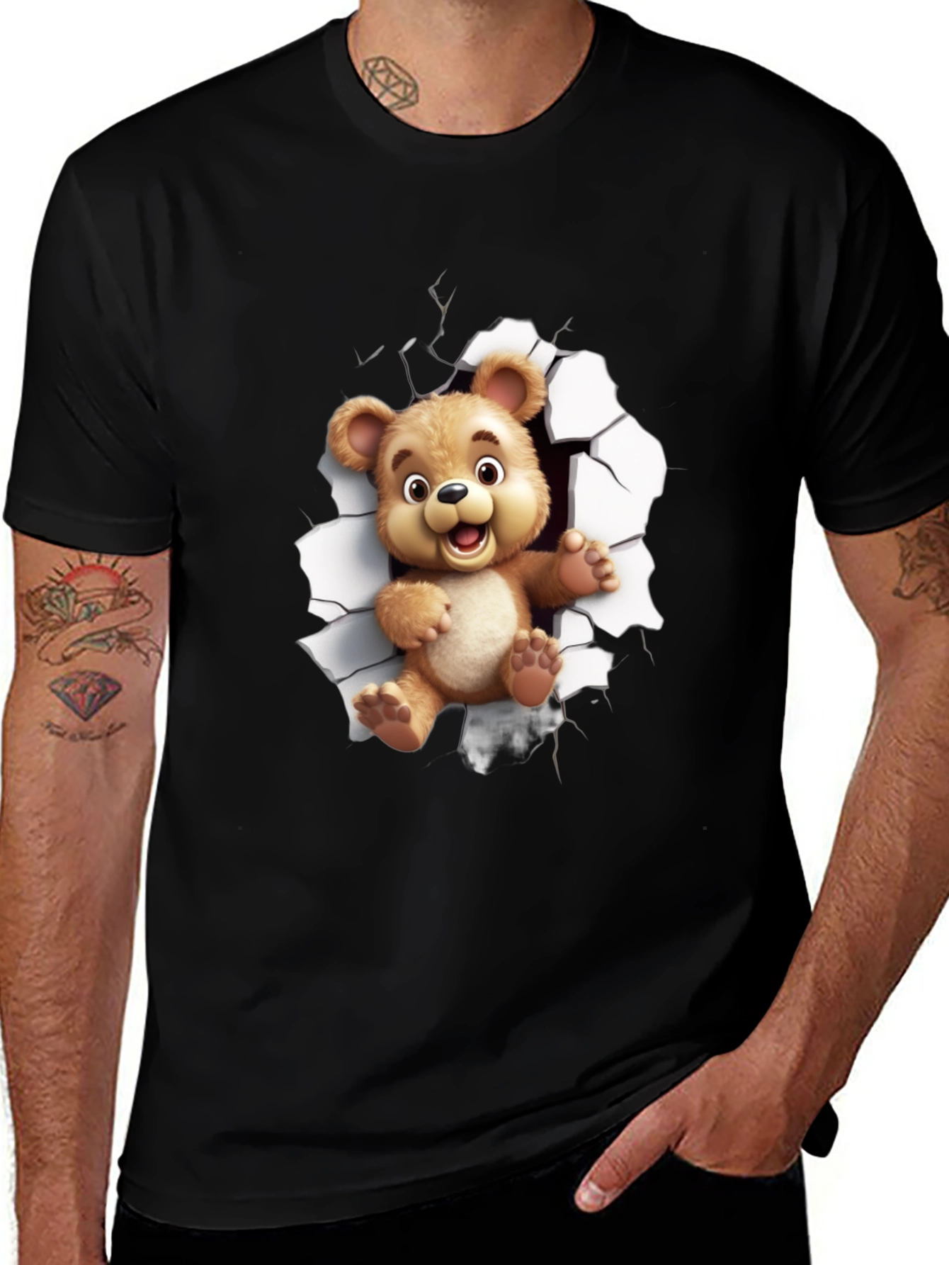Teddy Bear Burst T-Shirt - Novelty Graphic Tee