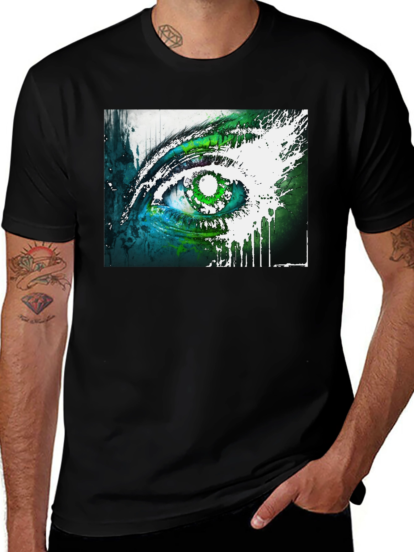 Variant 28 of Abstract Eye Graphic Tee - Unique Design, Soft Cotton