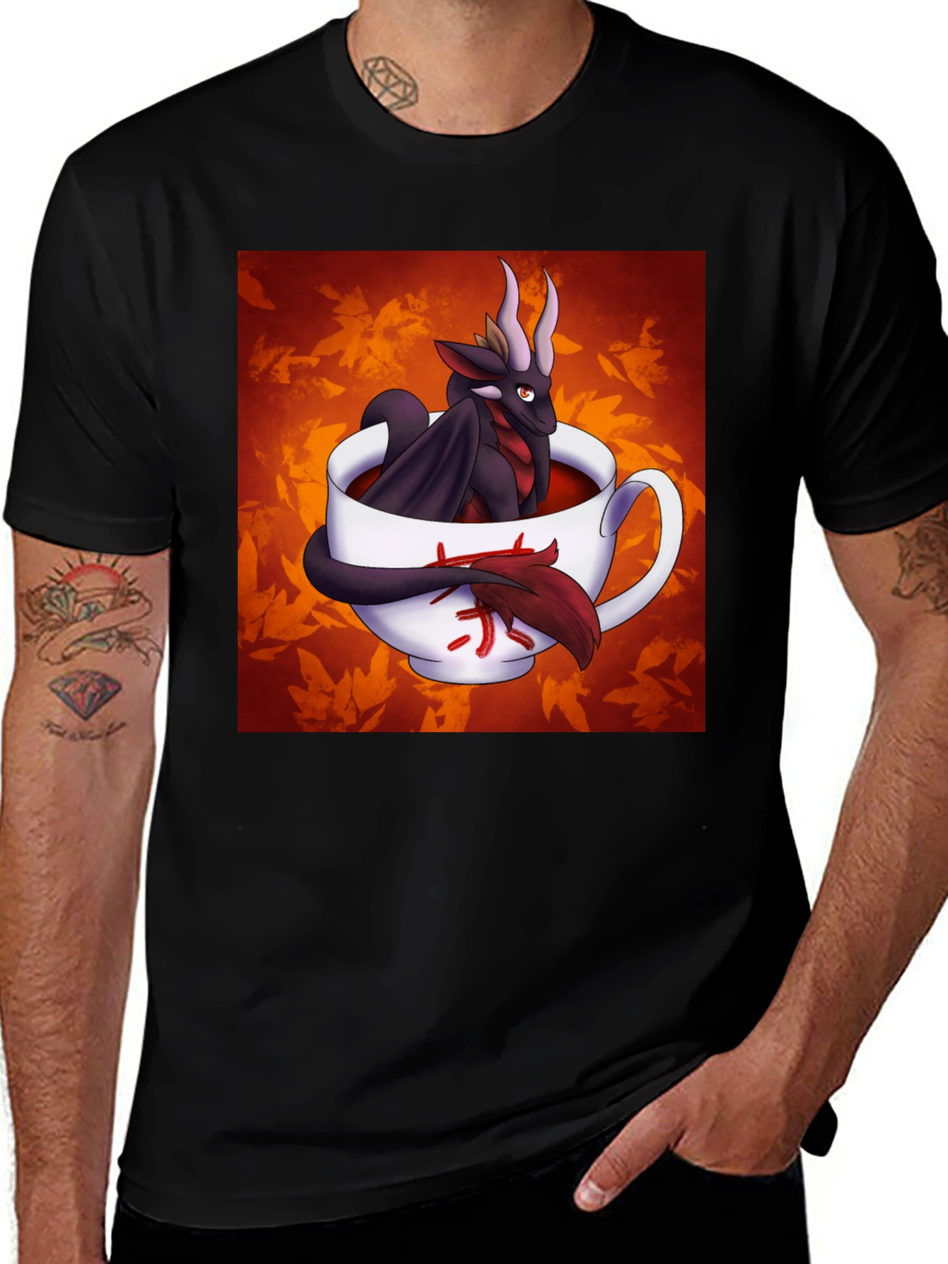 Variant 11 of Dragon in a Teacup Graphic T-Shirt