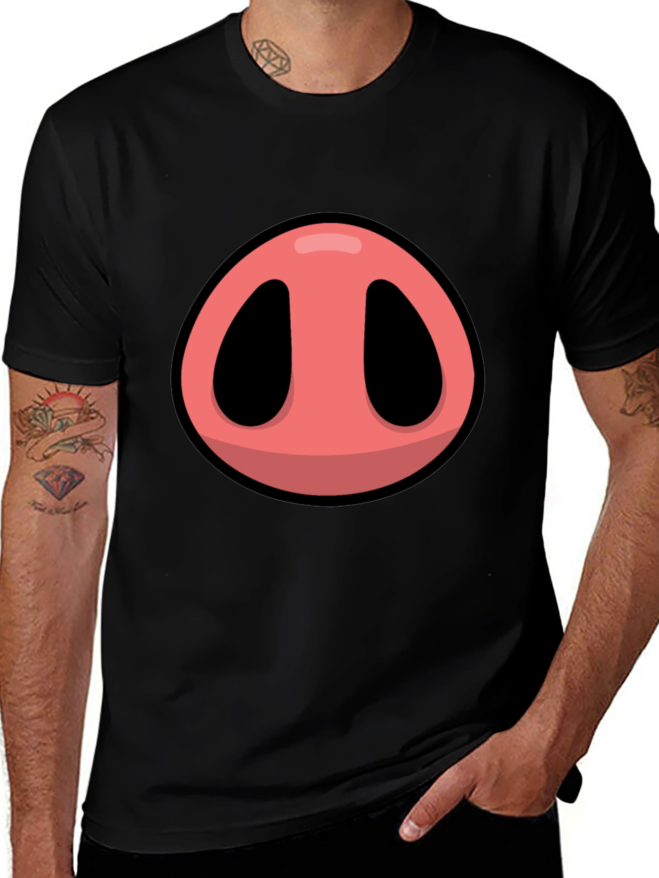Variant 14 of Pig Nose Graphic T-Shirt - Fun Animal Tee