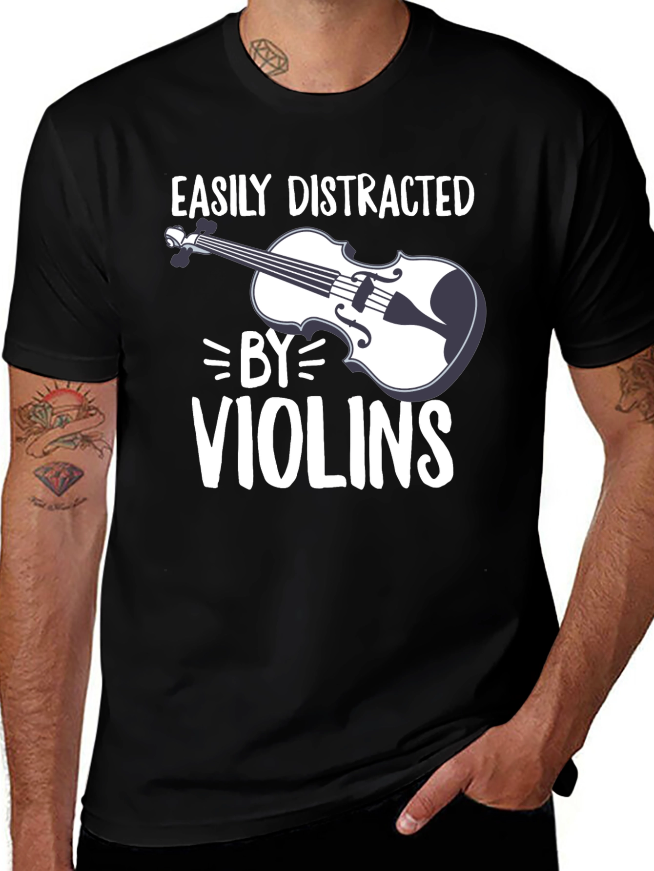 Variant 28 of Easily Distracted by Violins Graphic Tee