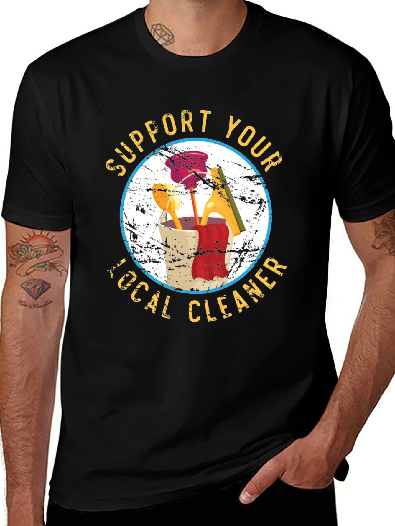 Variant 17 of Support Your Local Cleaner T-Shirt