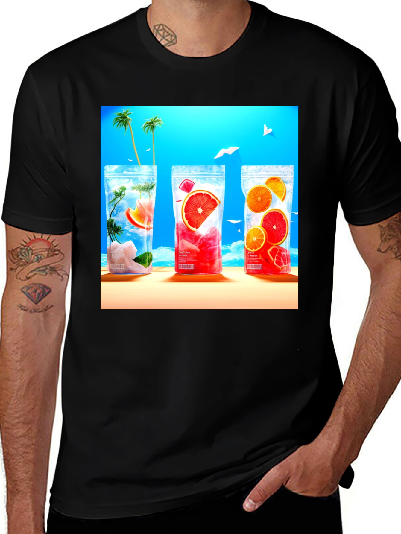 Variant 7 of Tropical Drinks T-Shirt - Summer Ready!
