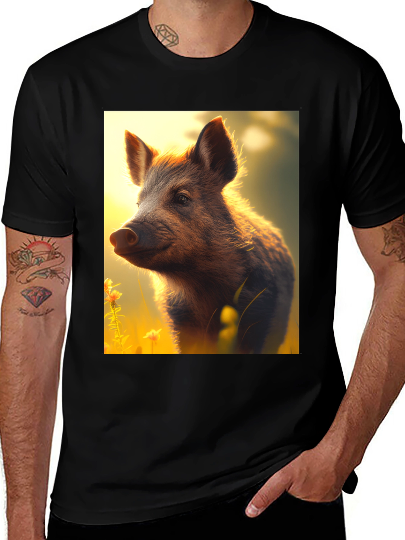 Variant 16 of Boar Graphic T-Shirt - Nature Inspired Tee