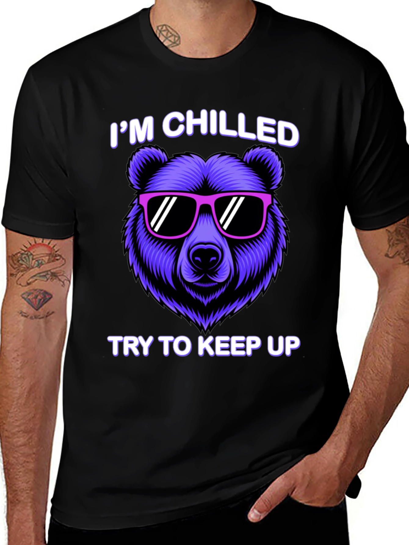 Variant 26 of Chilled Bear T-Shirt - Cool & Casual Style